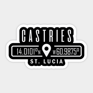 Castries, St Lucia GPS Location Sticker